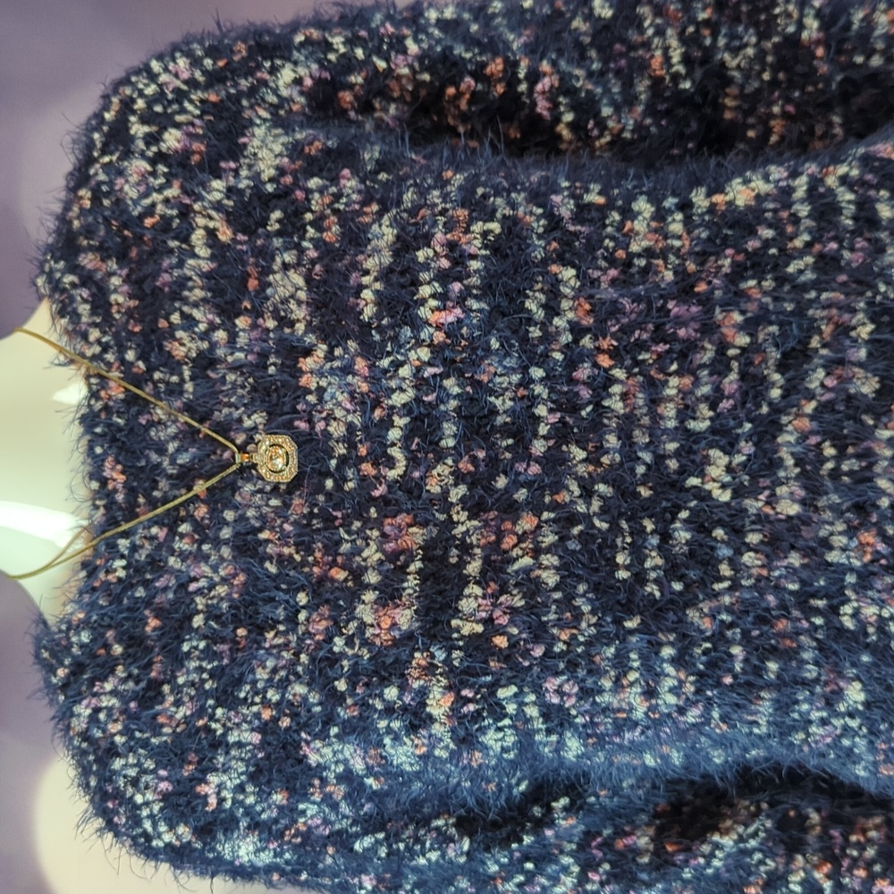 Peyton Primrose Soft Fuzzy Multi Color Marled Lon… - image 2